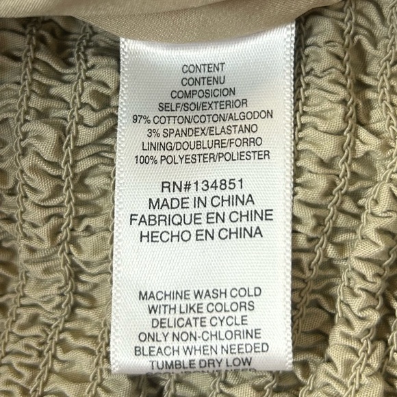 Wayf Tan Puff Sleeve Blouse. Coquette. Coquette Girl. Feminine. - Picture 7 of 8